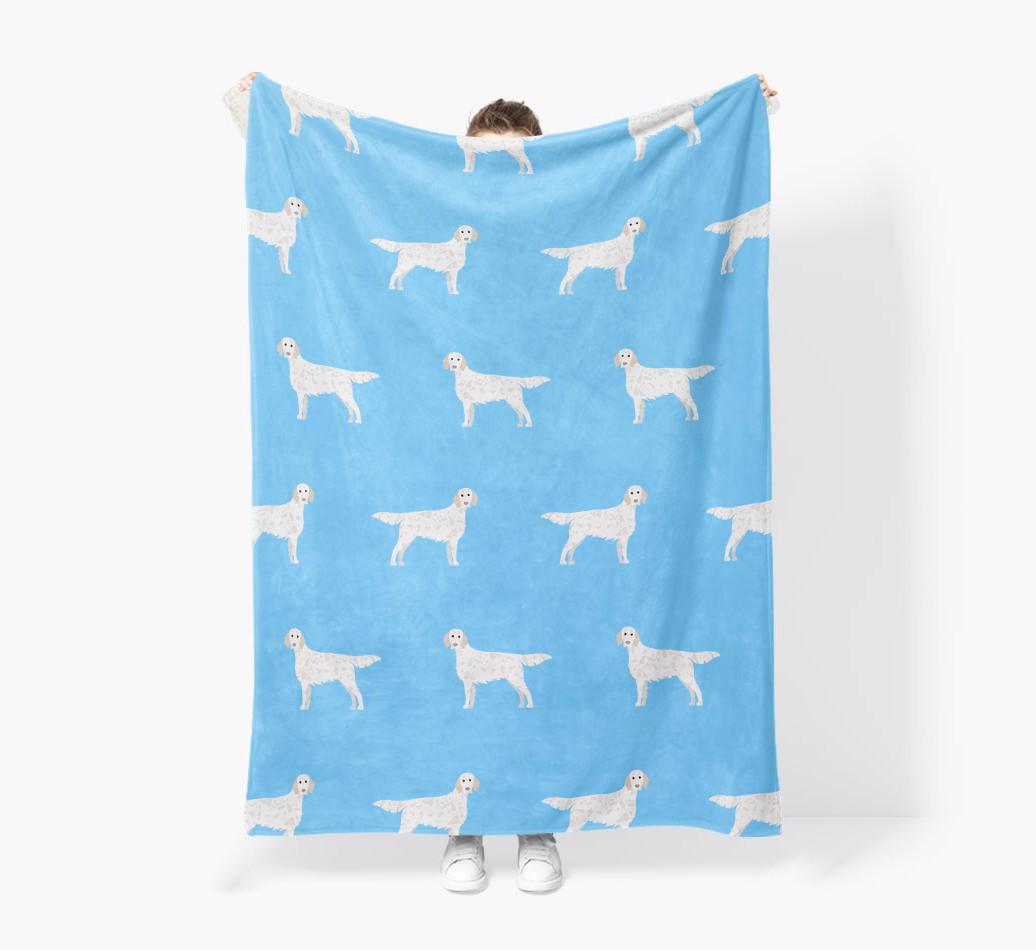 '{breedFullName} Icon Pattern' - Personalized Blanket: Premium Sherpa Fleece