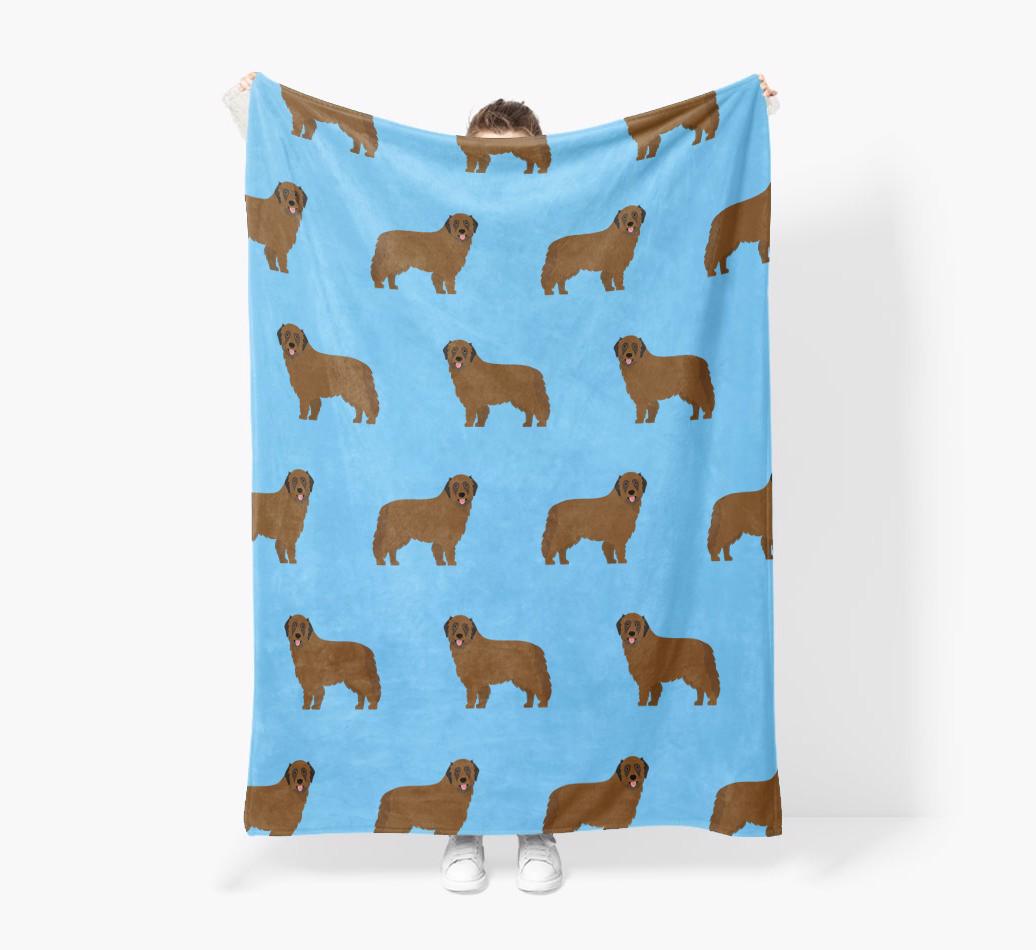 '{breedFullName} Icon Pattern' - Personalized Blanket: Premium Sherpa Fleece