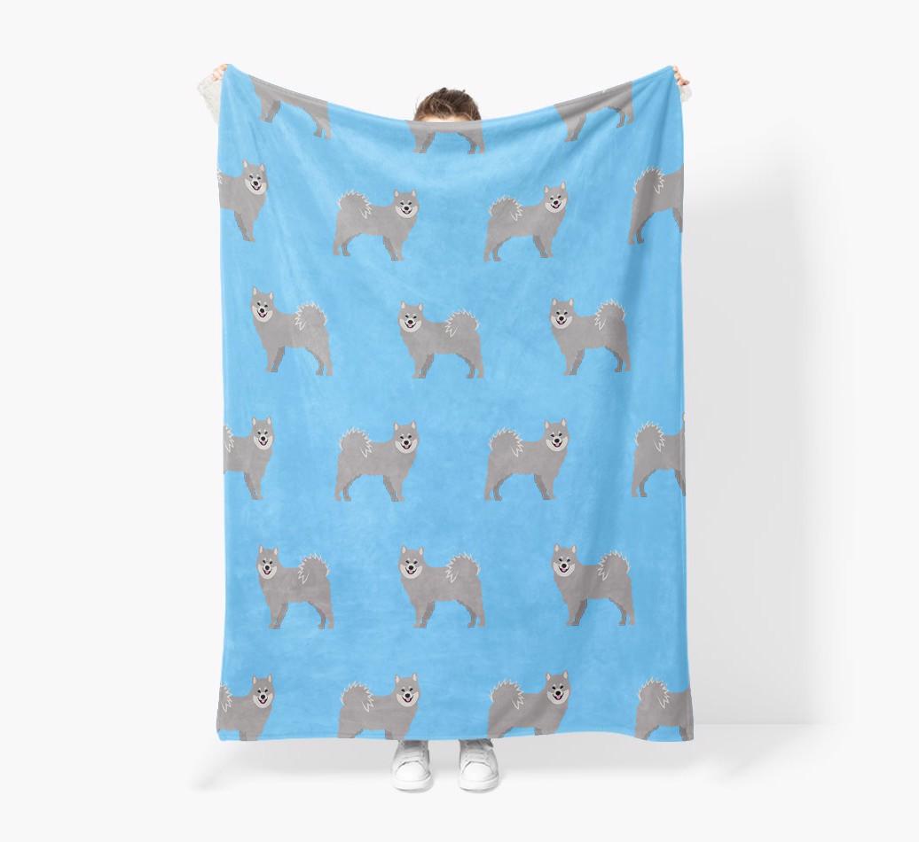 '{breedFullName} Icon Pattern' - Personalized Blanket: Premium Sherpa Fleece
