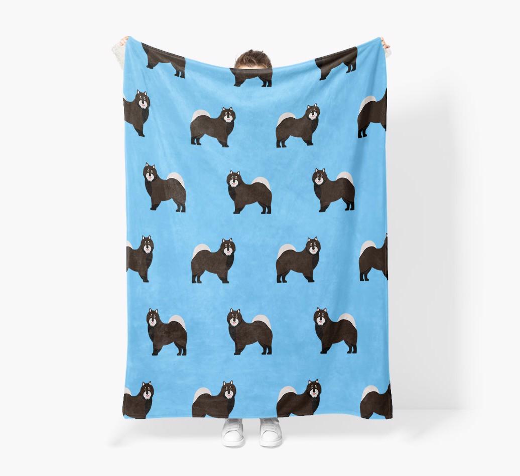 '{breedFullName} Icon Pattern' - Personalized Blanket: Premium Sherpa Fleece
