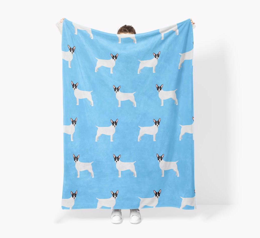 '{breedFullName} Icon Pattern' - Personalized Blanket: Premium Sherpa Fleece