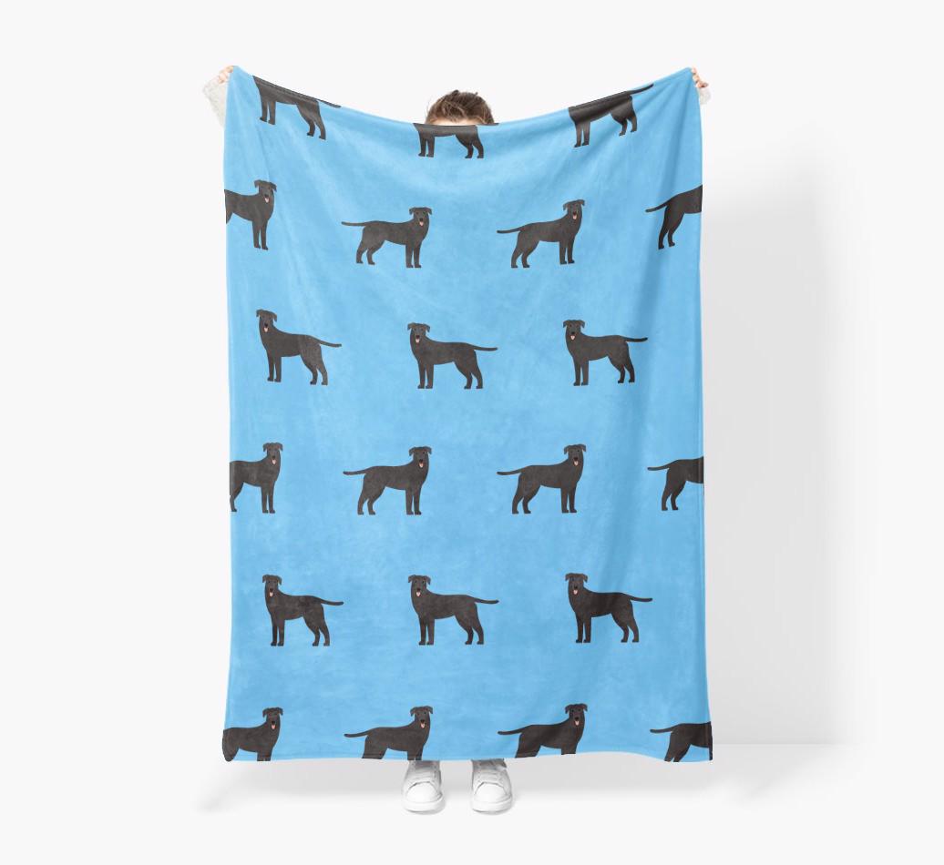 '{breedFullName} Icon Pattern' - Personalized Blanket: Premium Sherpa Fleece