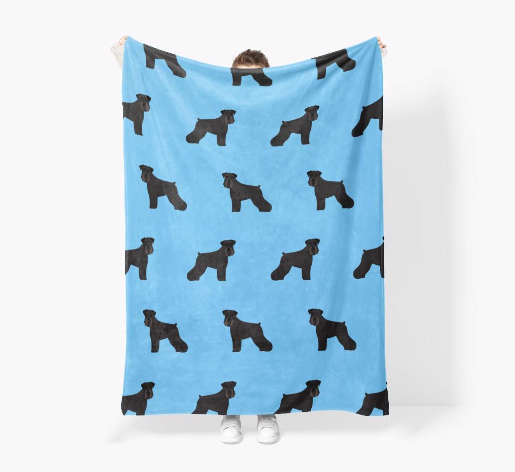 '{breedFullName} Icon Pattern' - Personalized Blanket: Premium Sherpa Fleece