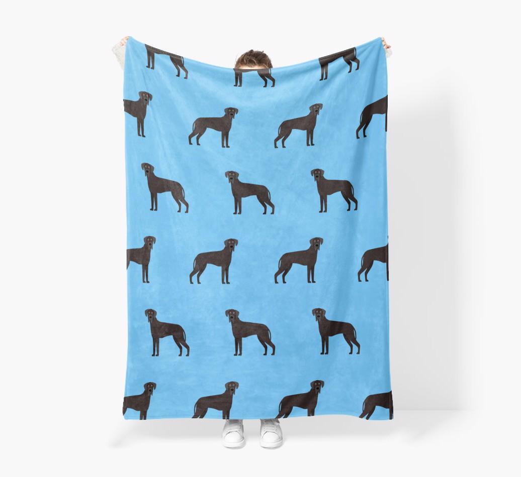 '{breedFullName} Icon Pattern' - Personalized Blanket: Premium Sherpa Fleece