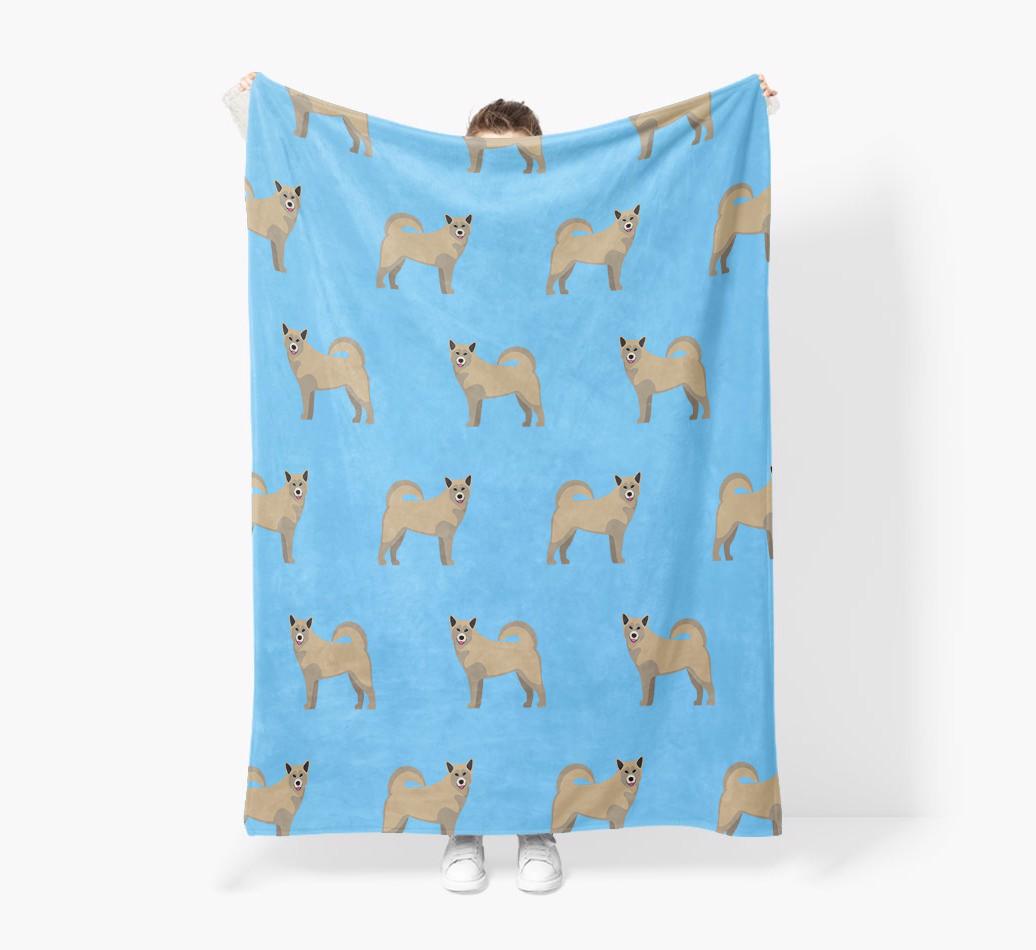 '{breedFullName} Icon Pattern' - Personalized Blanket: Premium Sherpa Fleece