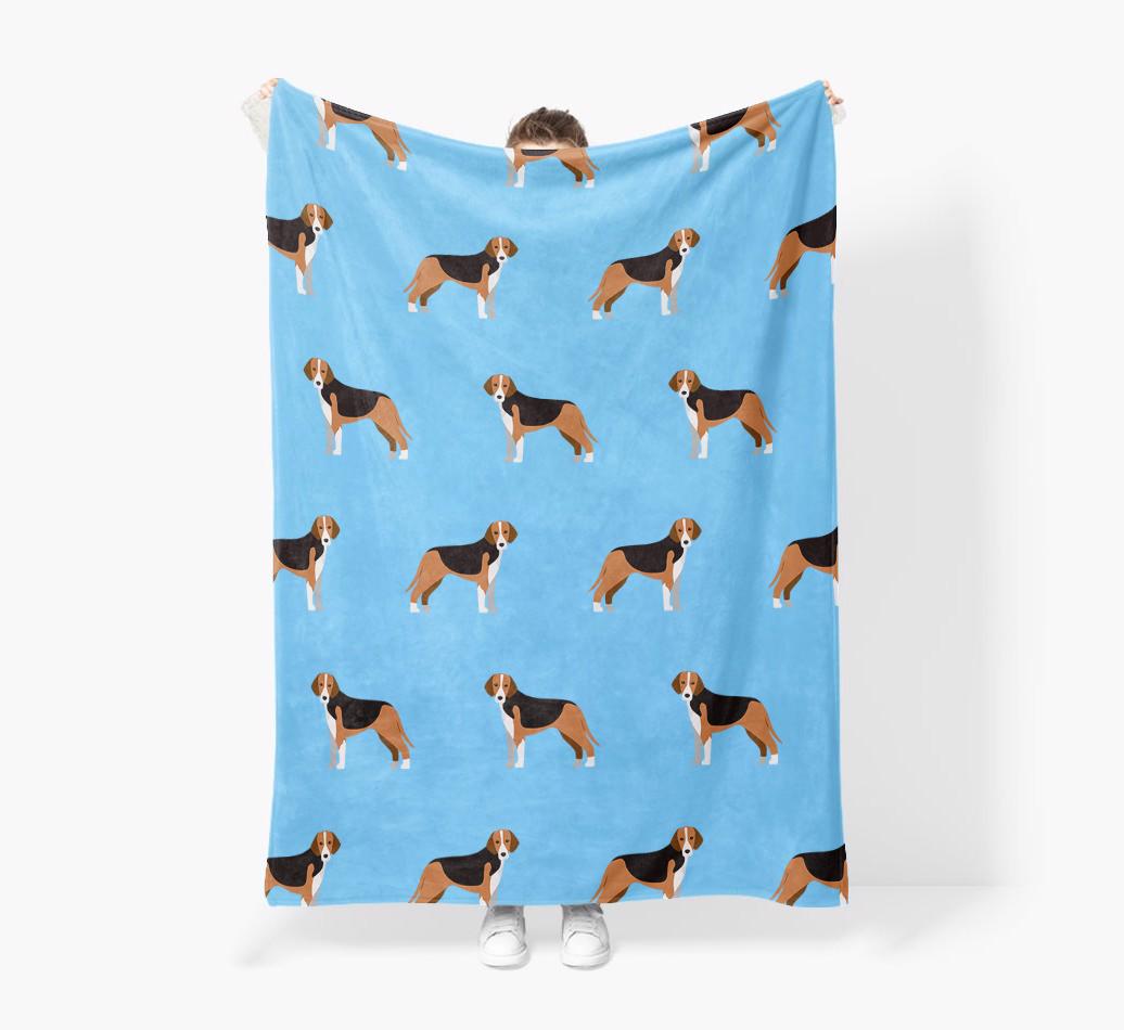 '{breedFullName} Icon Pattern' - Personalized Blanket: Premium Sherpa Fleece