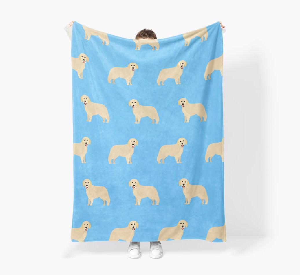 '{breedFullName} Icon Pattern' - Personalized Blanket: Premium Sherpa Fleece