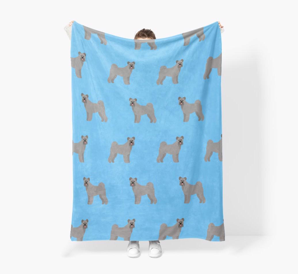 '{breedFullName} Icon Pattern' - Personalized Blanket: Premium Sherpa Fleece