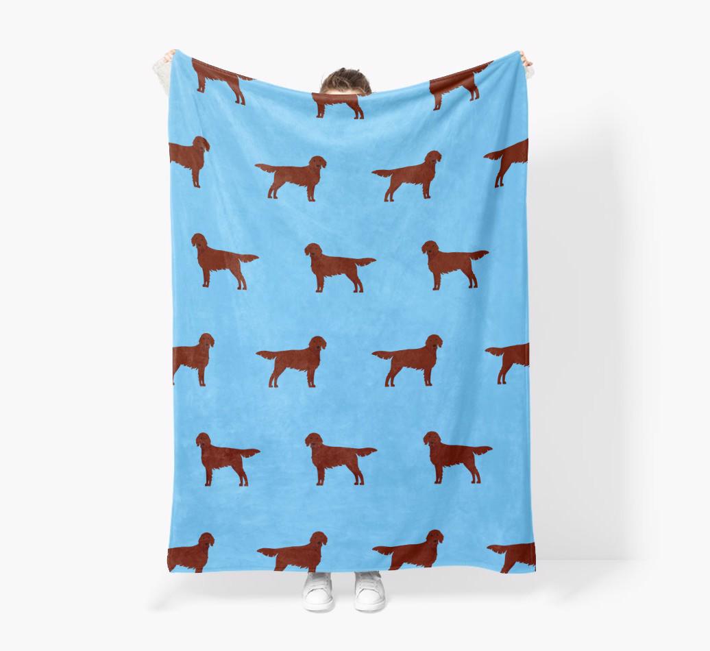 '{breedFullName} Icon Pattern' - Personalized Blanket: Premium Sherpa Fleece