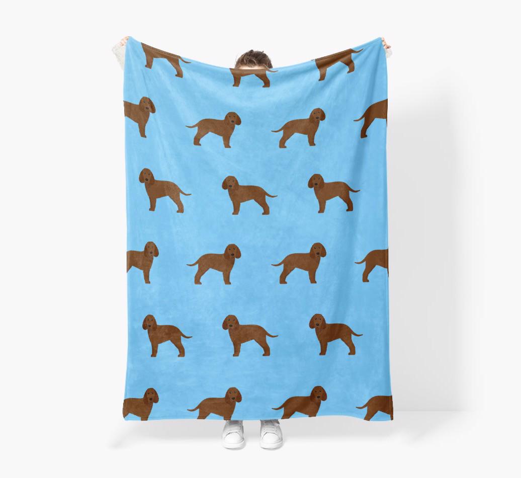 '{breedFullName} Icon Pattern' - Personalized Blanket: Premium Sherpa Fleece