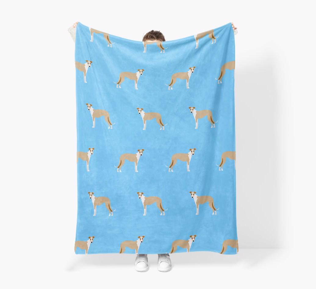 '{breedFullName} Icon Pattern' - Personalized Blanket: Premium Sherpa Fleece