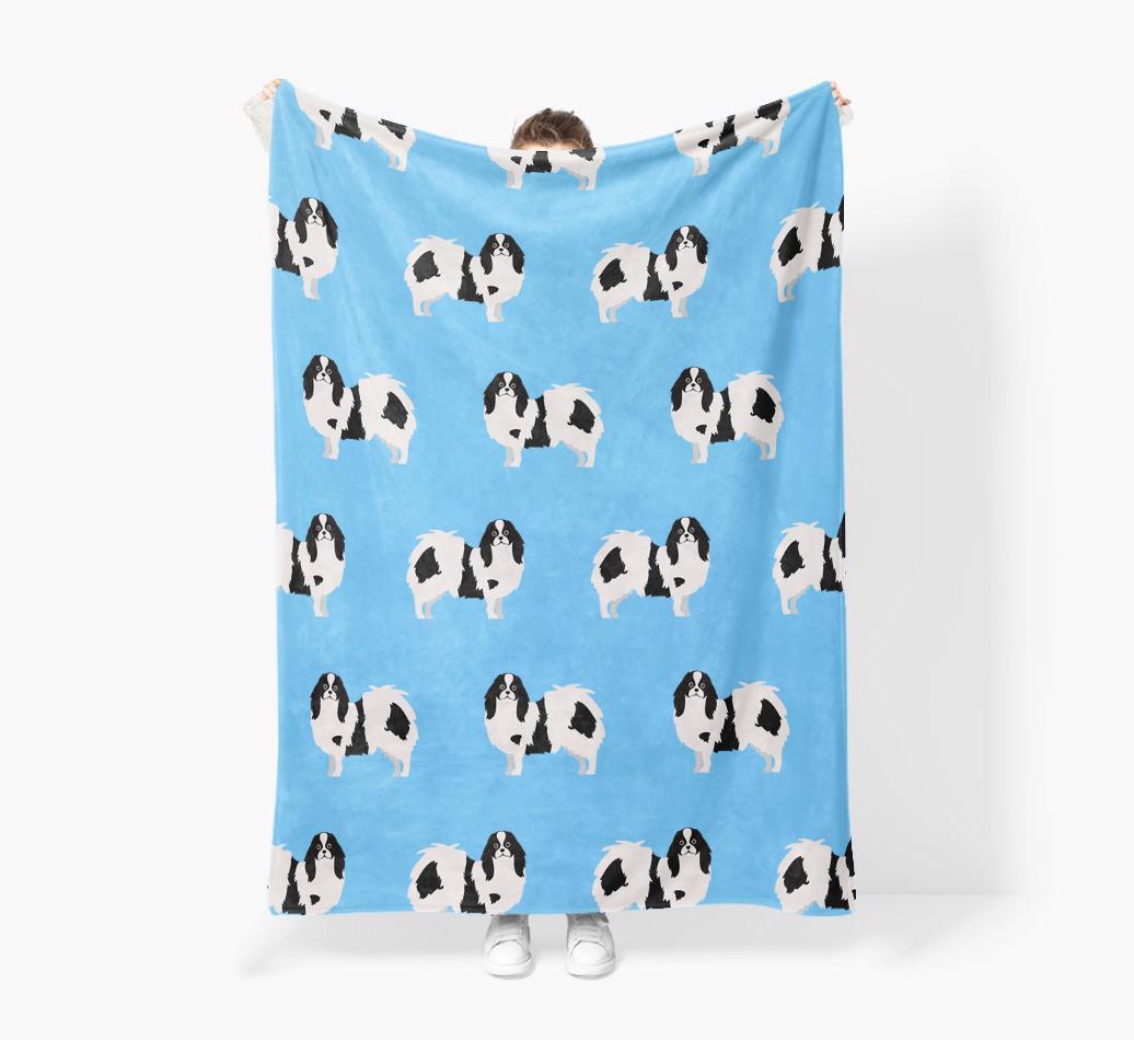 '{breedFullName} Icon Pattern' - Personalized Blanket: Premium Sherpa Fleece