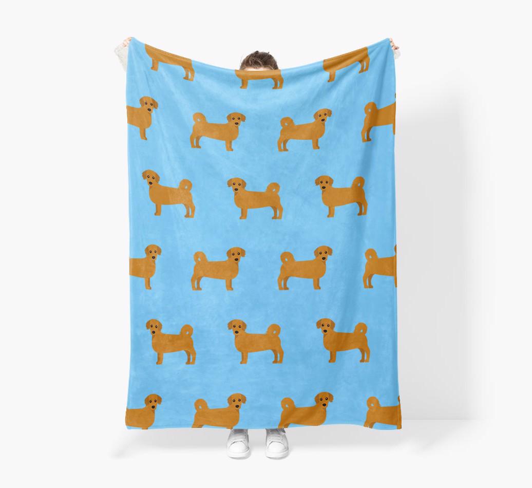 '{breedFullName} Icon Pattern' - Personalized Blanket: Premium Sherpa Fleece