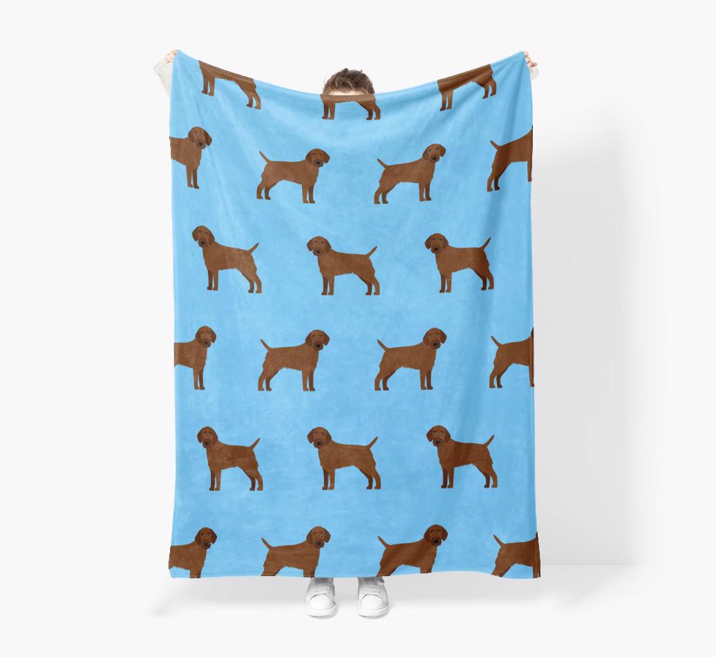 '{breedFullName} Icon Pattern' - Personalized Blanket: Premium Sherpa Fleece
