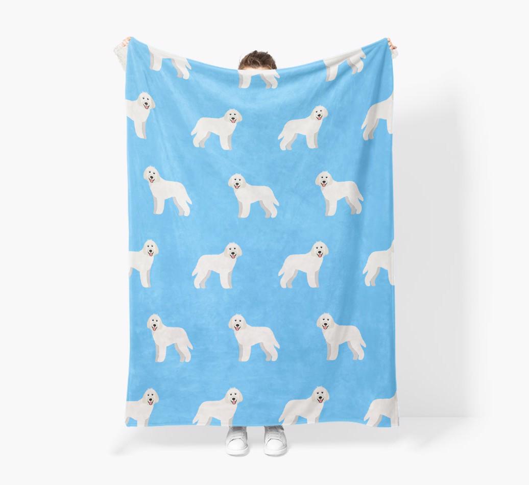 '{breedFullName} Icon Pattern' - Personalized Blanket: Premium Sherpa Fleece