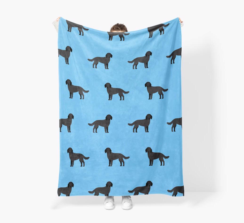 '{breedFullName} Icon Pattern' - Personalized Blanket: Premium Sherpa Fleece