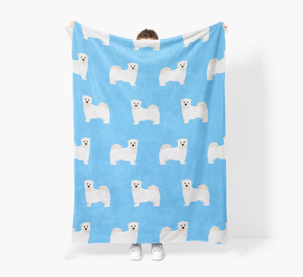 '{breedFullName} Icon Pattern' - Personalized Blanket: Premium Sherpa Fleece