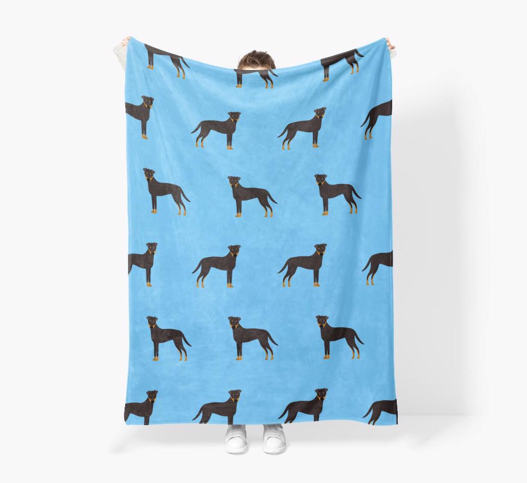 '{breedFullName} Icon Pattern' - Personalized Blanket: Premium Sherpa Fleece
