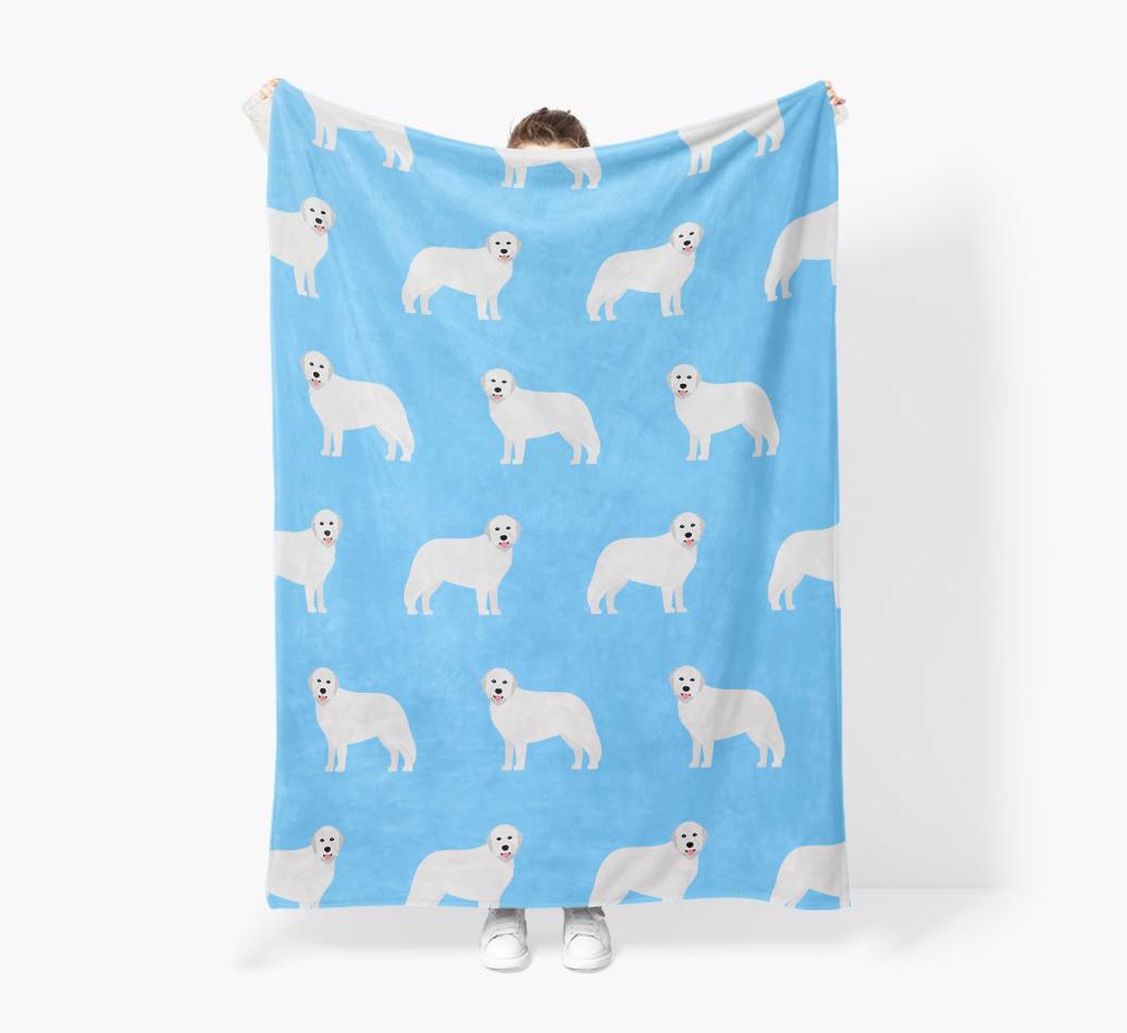 '{breedFullName} Icon Pattern' - Personalized Blanket: Premium Sherpa Fleece