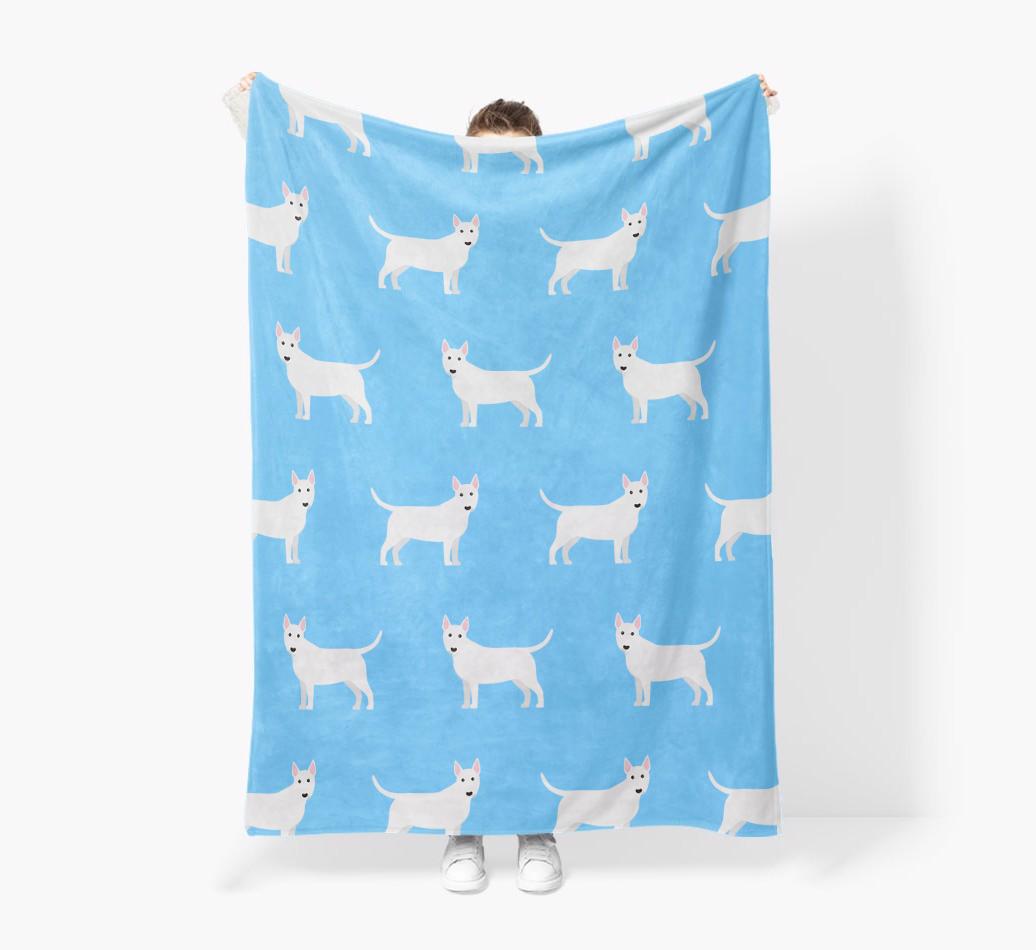'{breedFullName} Icon Pattern' - Personalized Blanket: Premium Sherpa Fleece