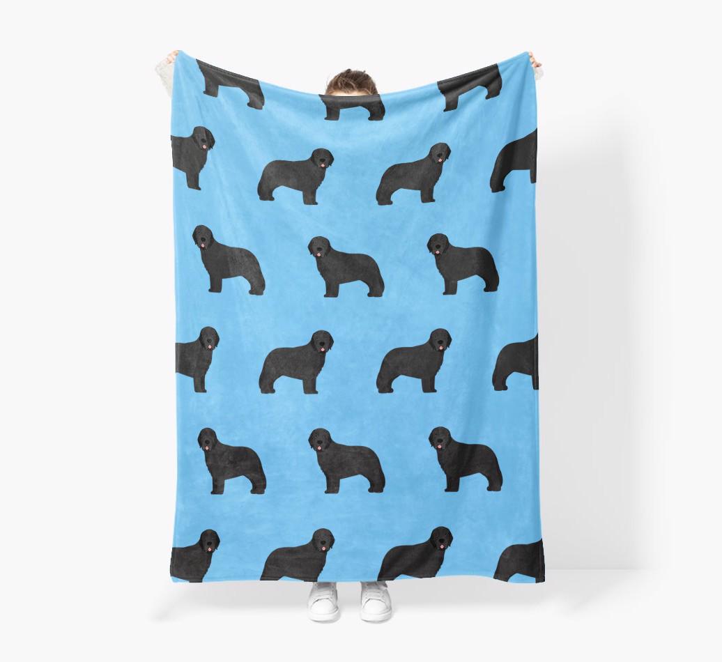 '{breedFullName} Icon Pattern' - Personalized Blanket: Premium Sherpa Fleece