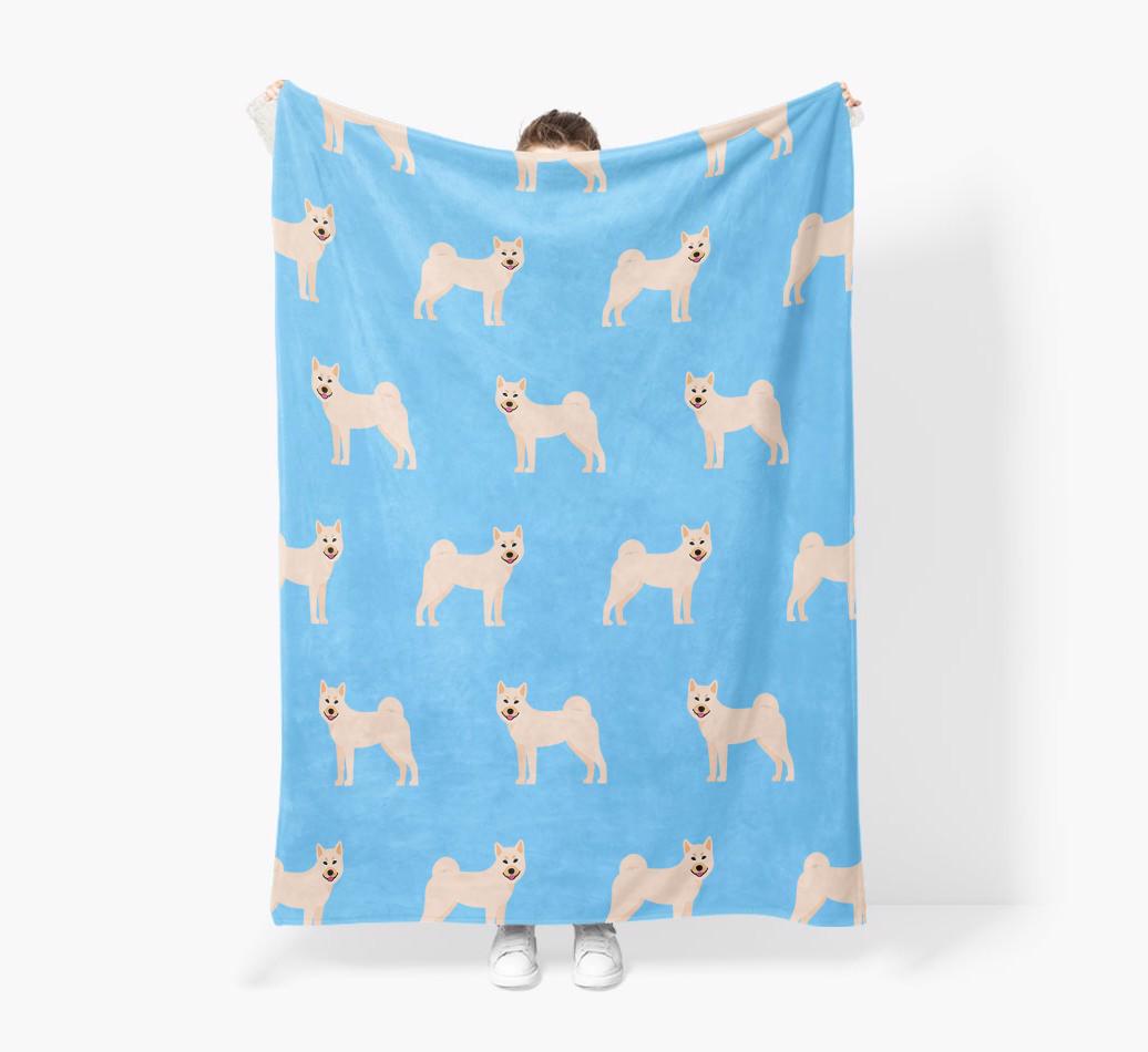 '{breedFullName} Icon Pattern' - Personalized Blanket: Premium Sherpa Fleece