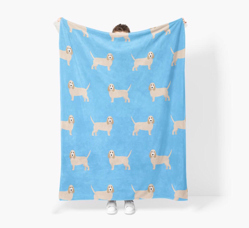 '{breedFullName} Icon Pattern' - Personalized Blanket: Premium Sherpa Fleece