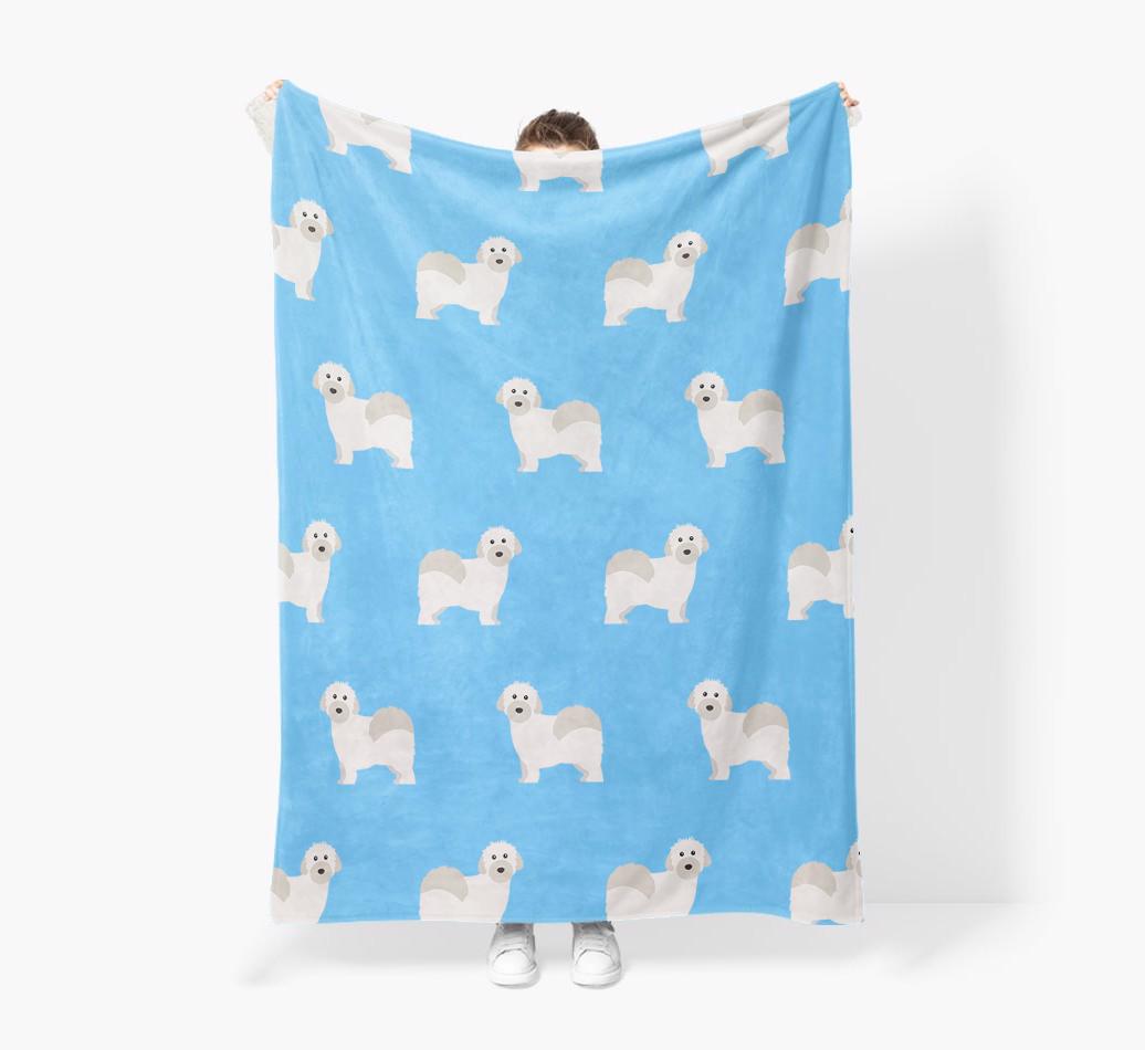 '{breedFullName} Icon Pattern' - Personalized Blanket: Premium Sherpa Fleece