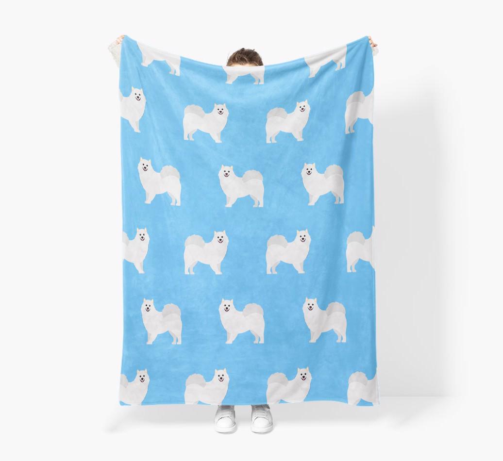'{breedFullName} Icon Pattern' - Personalized Blanket: Premium Sherpa Fleece