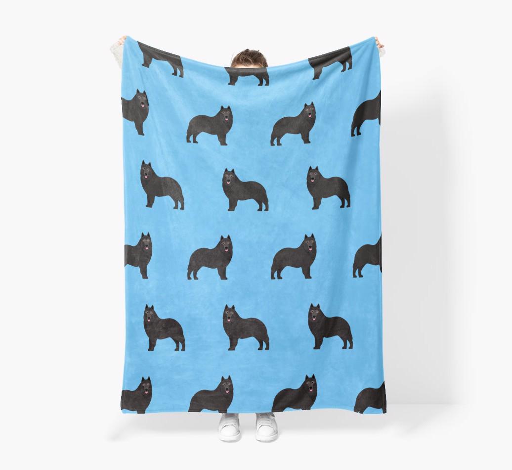 '{breedFullName} Icon Pattern' - Personalized Blanket: Premium Sherpa Fleece