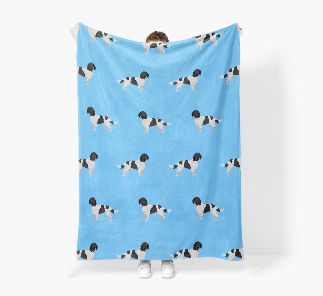 '{breedFullName} Icon Pattern' - Personalized Blanket: Premium Sherpa Fleece
