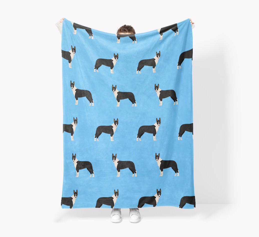 '{breedFullName} Icon Pattern' - Personalized Blanket: Premium Sherpa Fleece