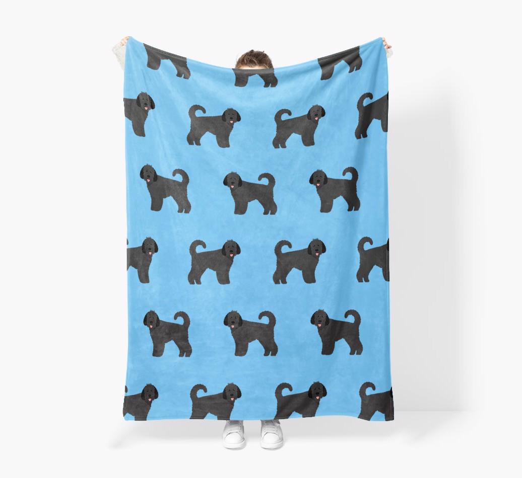 '{breedFullName} Icon Pattern' - Personalized Blanket: Premium Sherpa Fleece