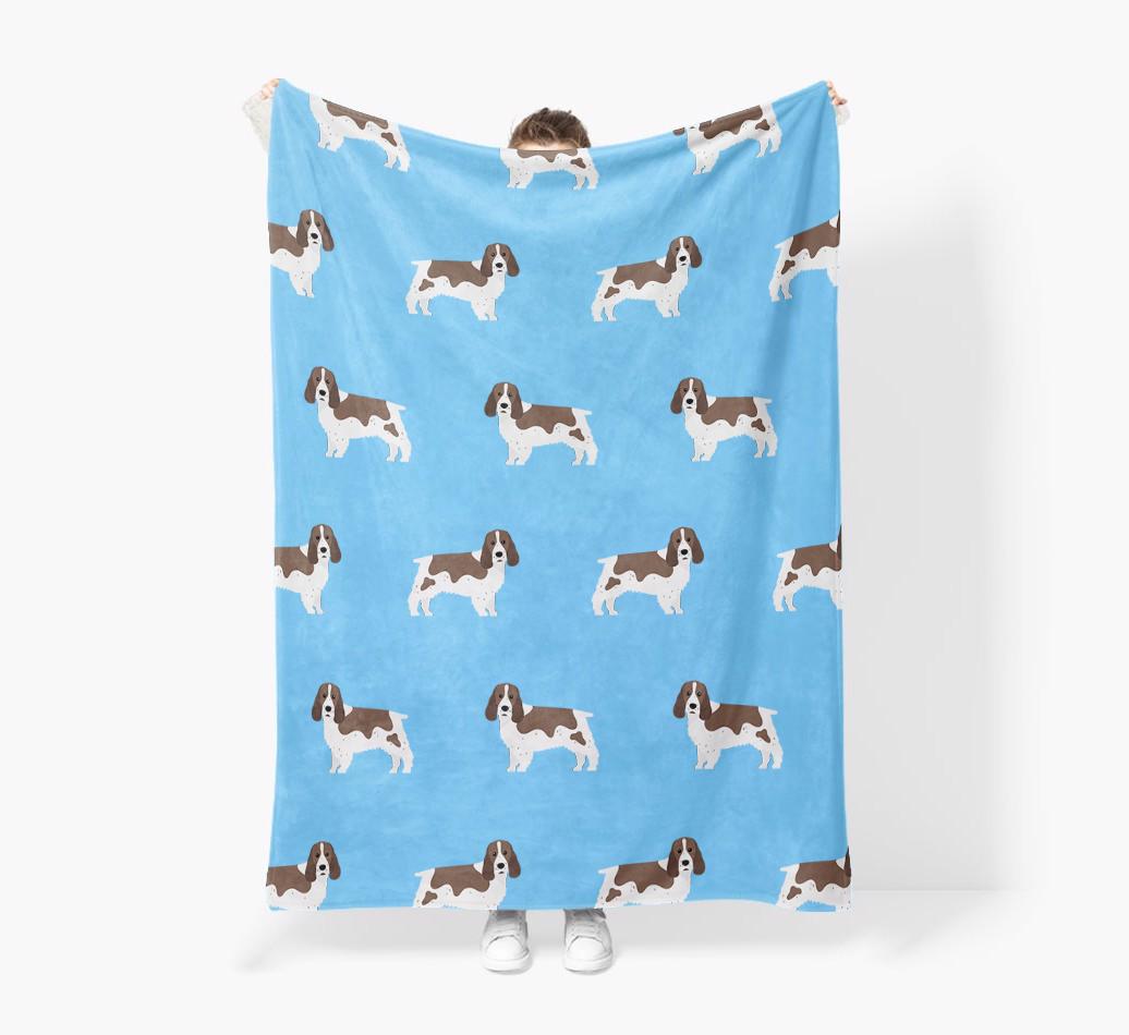 '{breedFullName} Icon Pattern' - Personalized Blanket: Premium Sherpa Fleece