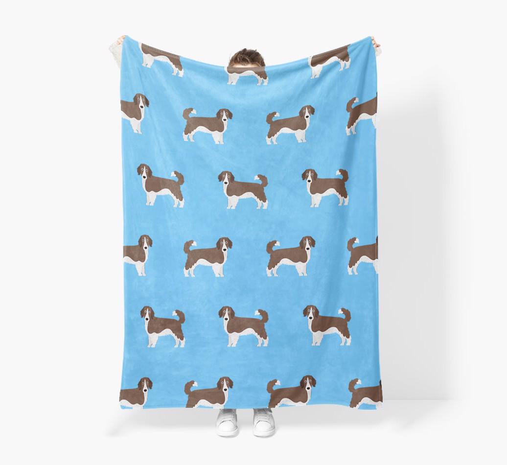 '{breedFullName} Icon Pattern' - Personalized Blanket: Premium Sherpa Fleece