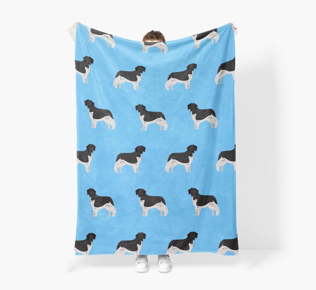'{breedFullName} Icon Pattern' - Personalized Blanket: Premium Sherpa Fleece