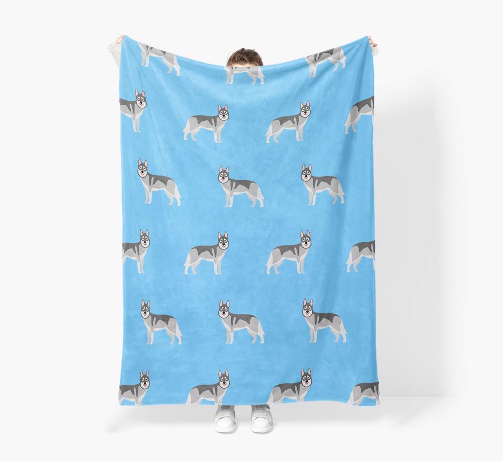 '{breedFullName} Icon Pattern' - Personalized Blanket: Premium Sherpa Fleece