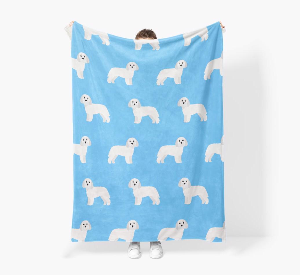 '{breedFullName} Icon Pattern' - Personalized Blanket: Premium Sherpa Fleece