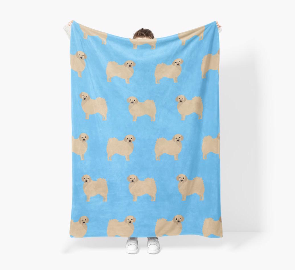 '{breedFullName} Icon Pattern' - Personalized Blanket: Premium Sherpa Fleece