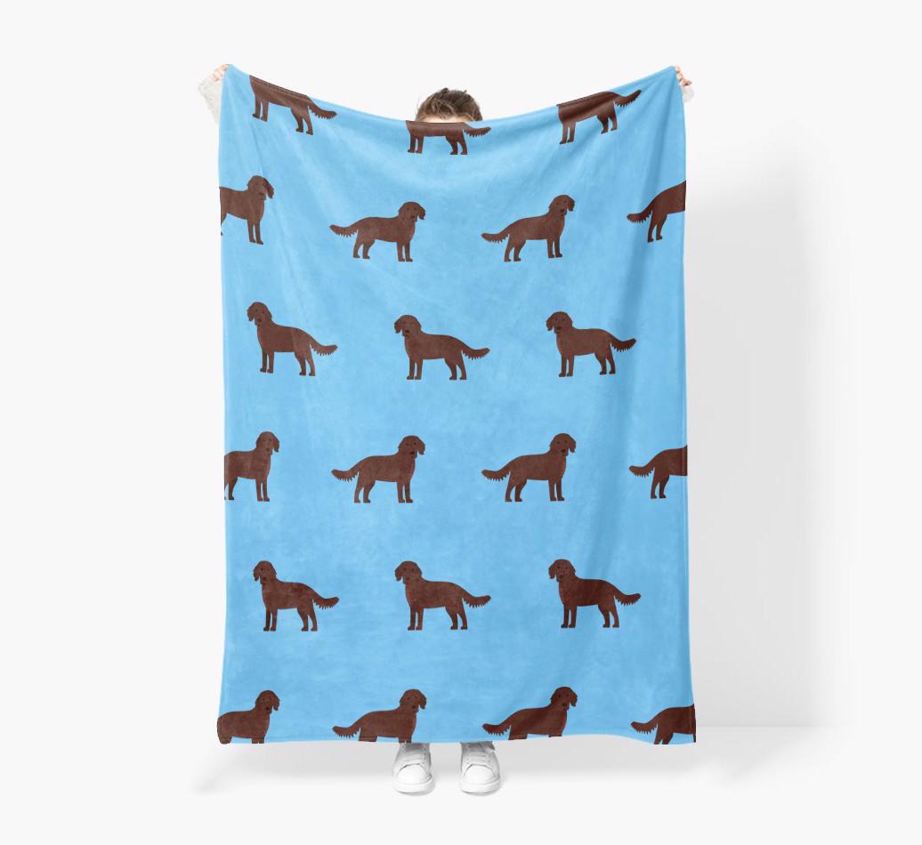 '{breedFullName} Icon Pattern' - Personalized Blanket: Premium Sherpa Fleece