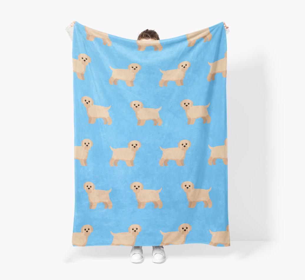 '{breedFullName} Icon Pattern' - Personalized Blanket: Premium Sherpa Fleece