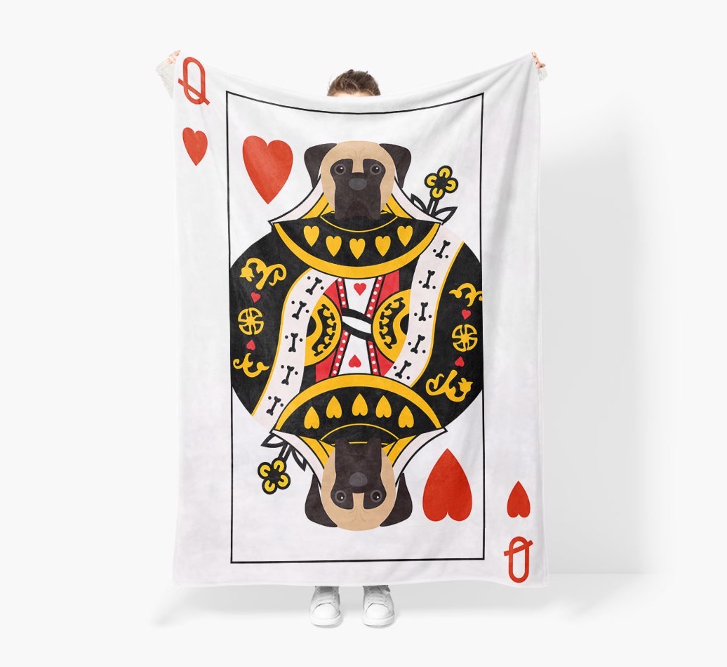 'Queen of Hearts' - Personalised Snuggle Blanket with {breedFullName}