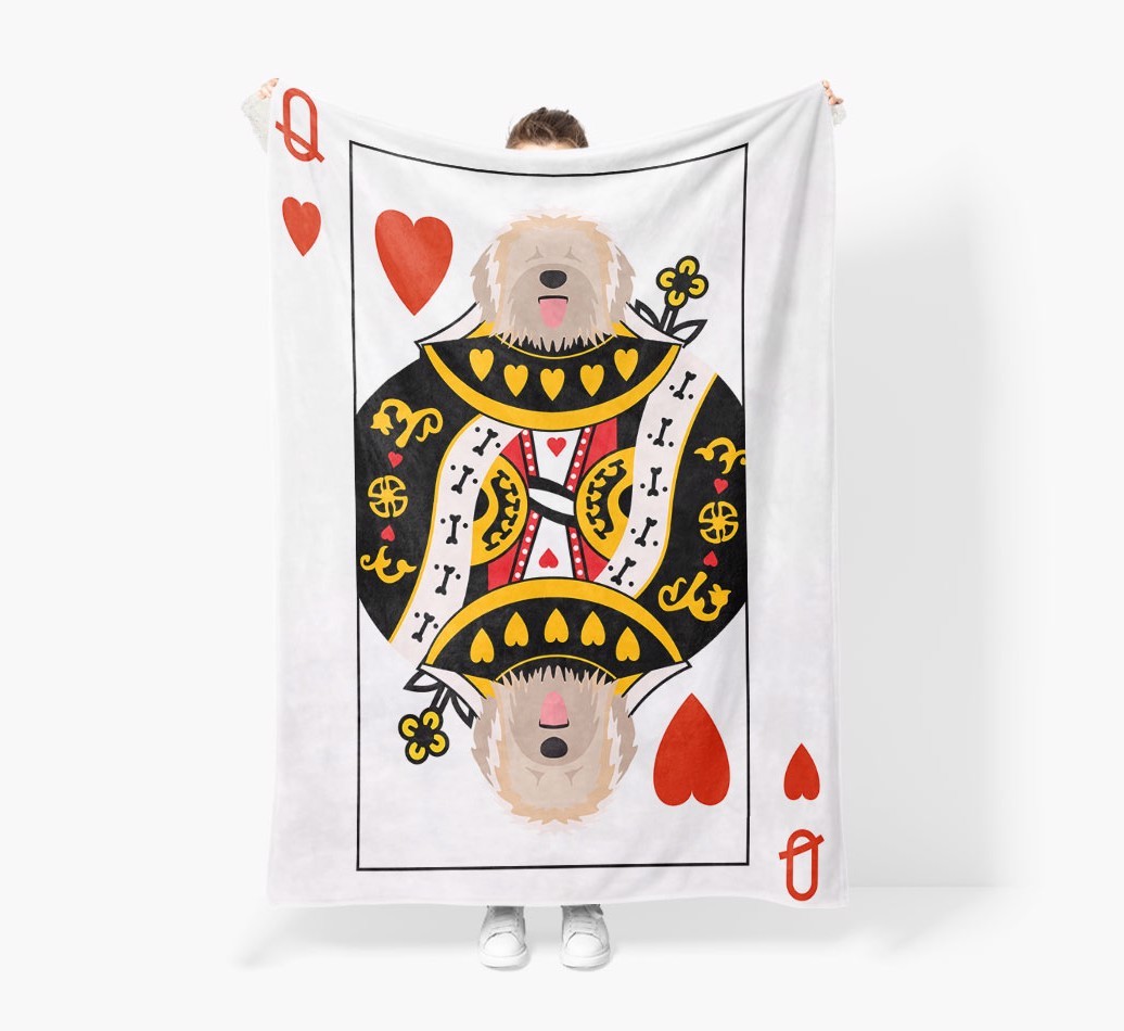 'Queen of Hearts' - Personalised Snuggle Blanket with {breedFullName}