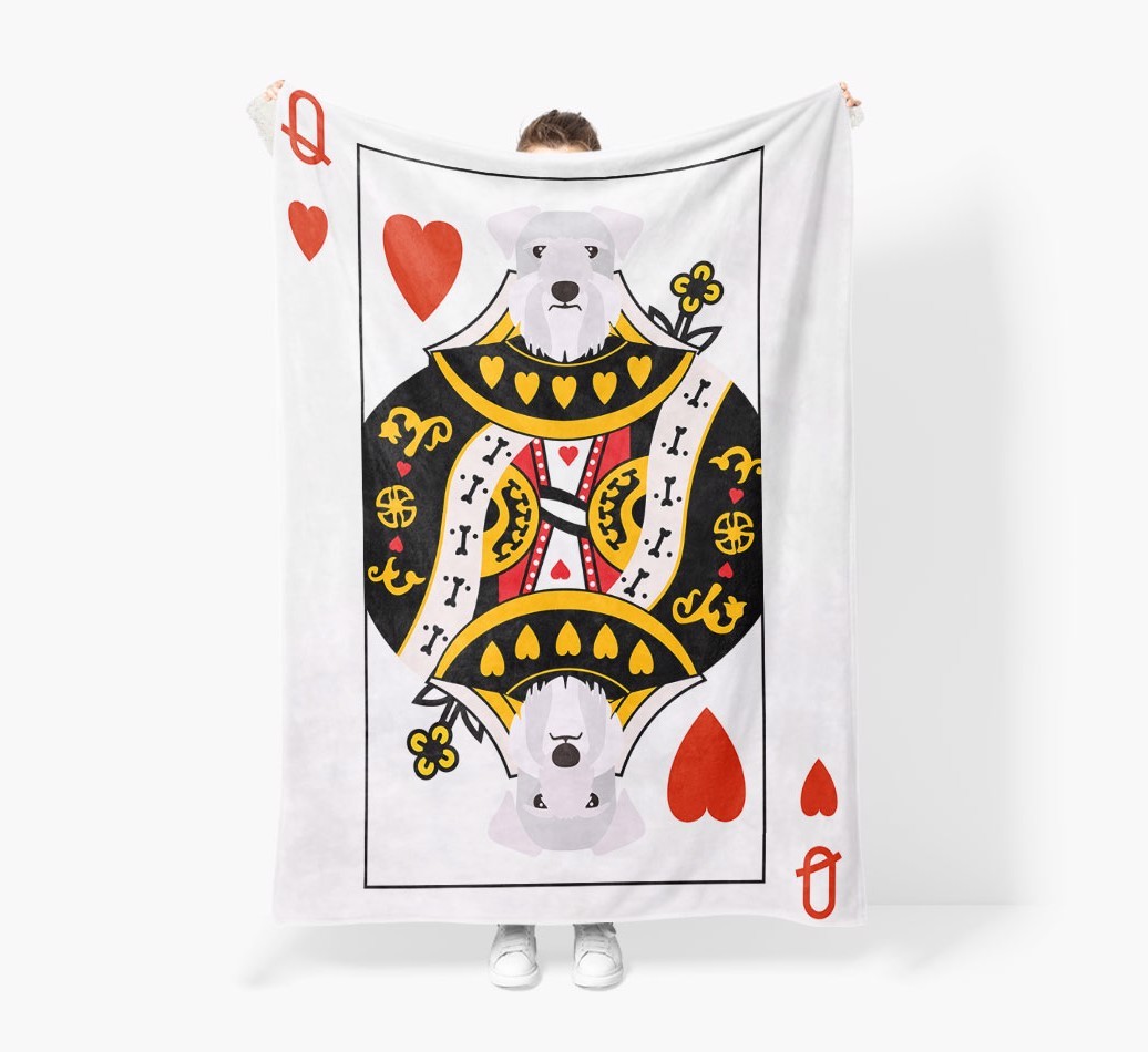 'Queen of Hearts' - Personalised Snuggle Blanket with {breedFullName}