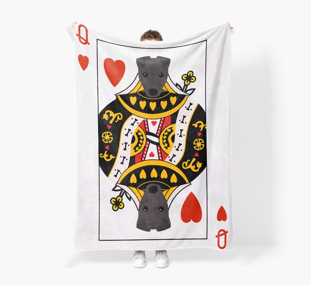 'Queen of Hearts' - Personalised Snuggle Blanket with {breedFullName}