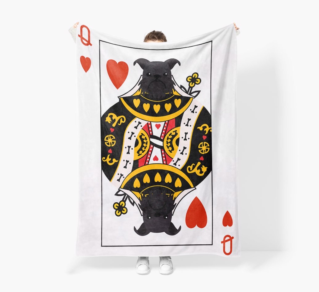 'Queen of Hearts' - Personalised Snuggle Blanket with {breedFullName}