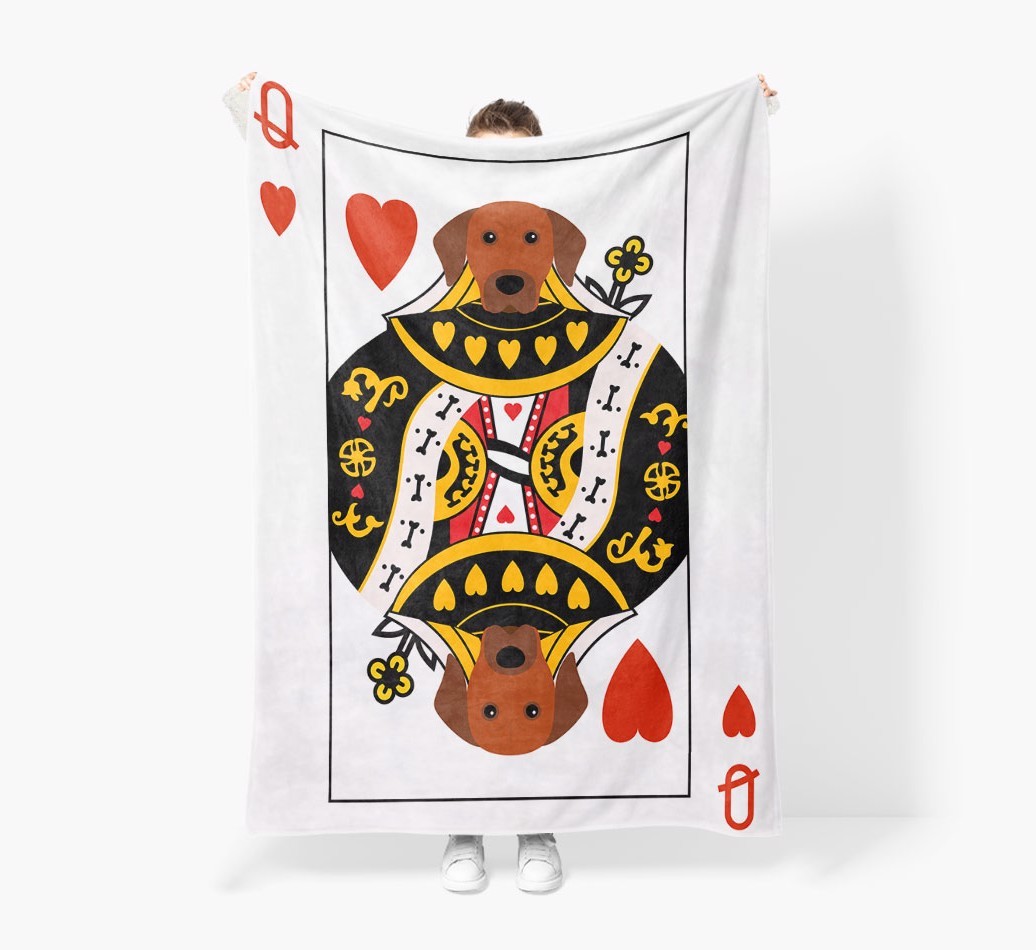 'Queen of Hearts' - Personalised Snuggle Blanket with {breedFullName}