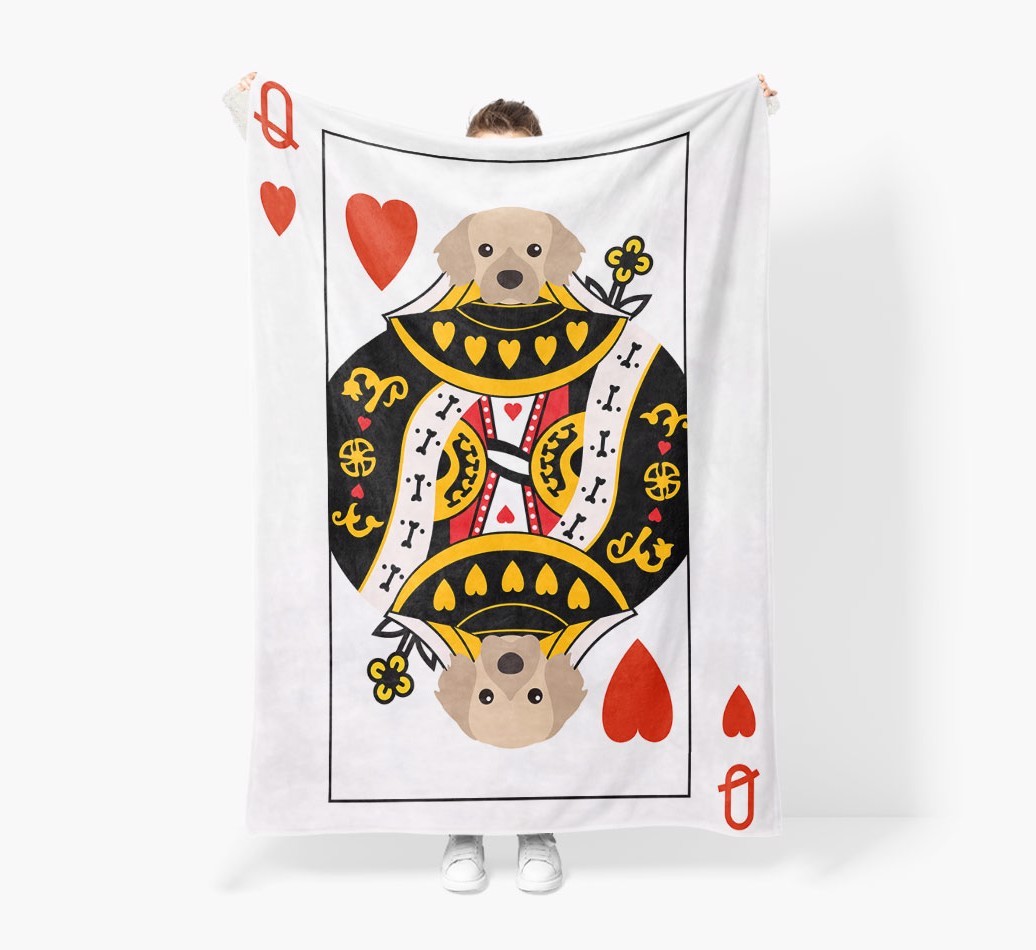 'Queen of Hearts' - Personalised Snuggle Blanket with {breedFullName}