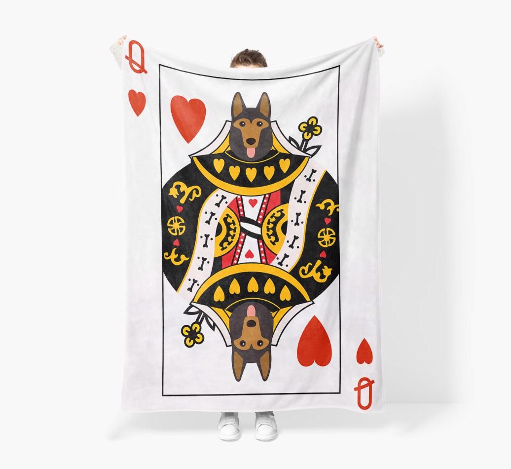 'Queen of Hearts' - Personalised Snuggle Blanket with {breedFullName}
