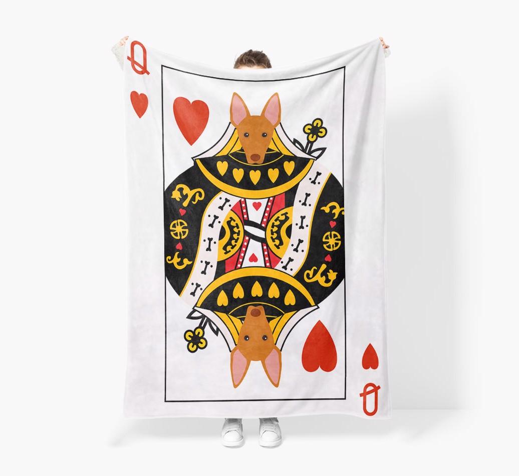 'Queen of Hearts' - Personalised Snuggle Blanket with {breedFullName}
